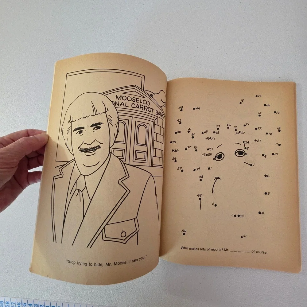 VINTAGE 1977 Samuel Lowe Captain Kangaroo Connect the Dots Book Kids TV Collect
